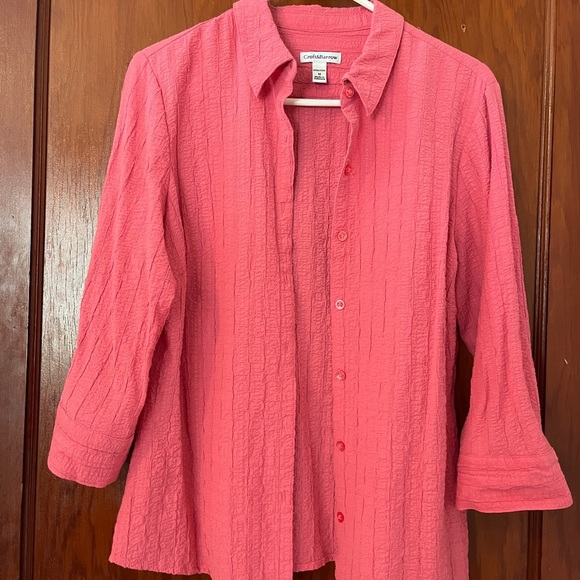 croft & barrow Tops - Croft & Barrow Pink Button-Down Shirt NEVER WORN size M
